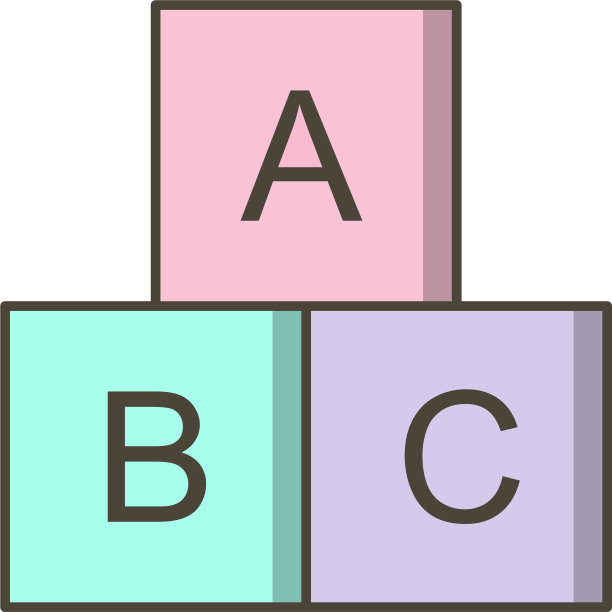 ABC立方体图标图片下载