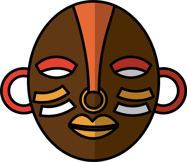 非洲面具民族图标图片下载