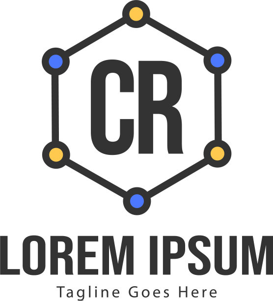 现代框架CR首字母Logo模板图片下载