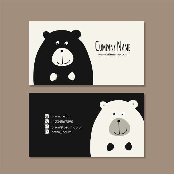 卡片设计与搞笑小熊图片下载