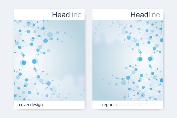 科学的宣传册设计模板传单图片下载