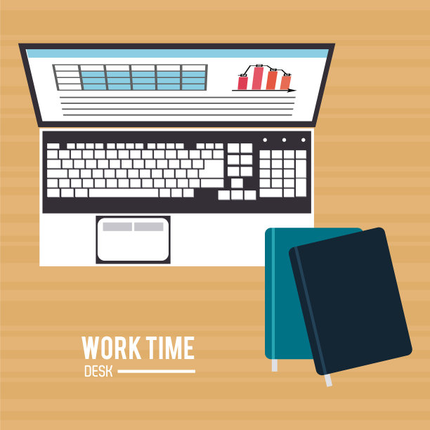 工作时间设计办公室图标丰富多彩图片下载