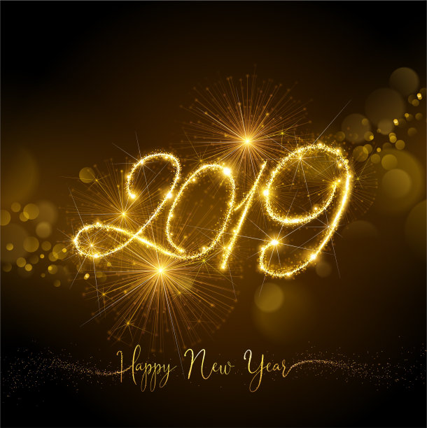 2019年新年烟花闪烁图片下载
