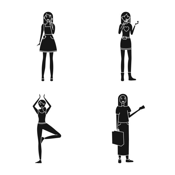 设计情感与女性符号集图片下载