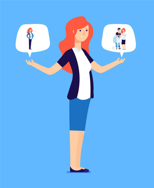 女性在家庭和事业之间做出选择图片下载