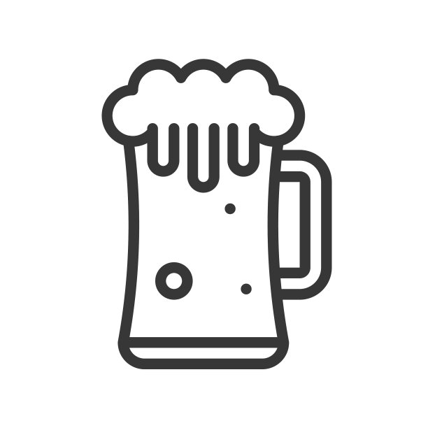 与圣诞节相关的啤酒杯可编辑轮廓图标图片下载