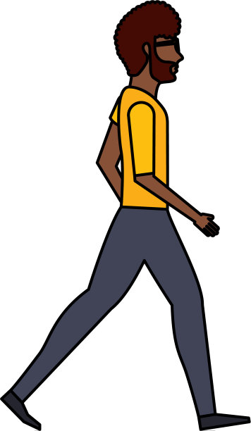 行走的年轻人图片下载