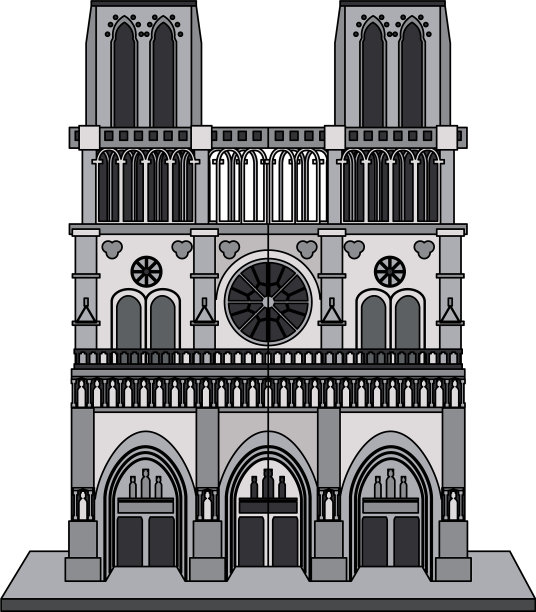 色彩形象卡通建筑建筑古色古香图片下载