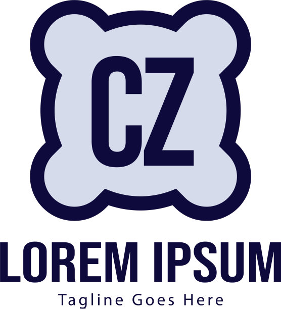 CZ字母现代边框logo模板图片下载