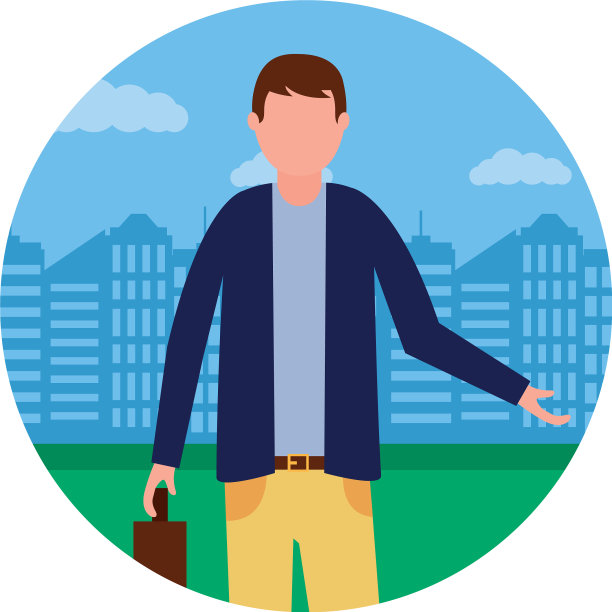 城市公园里的商人图片下载