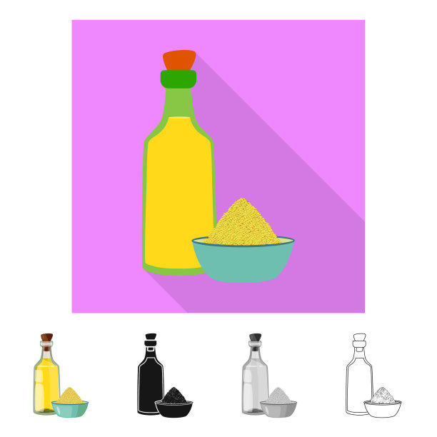 孤立物体芝麻和种子标志集图片下载