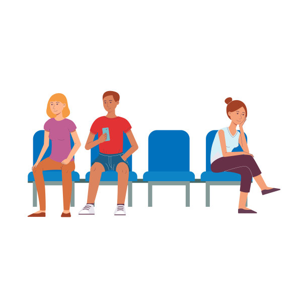 人们坐在机场的椅子上图片下载