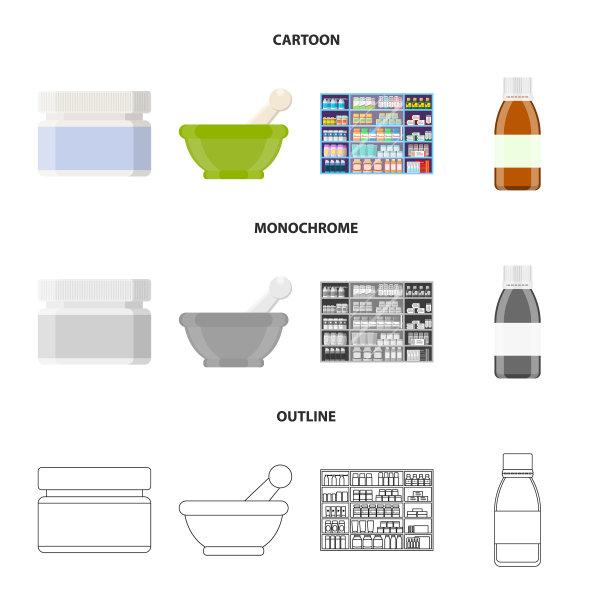 设计零售和医疗图标图片下载