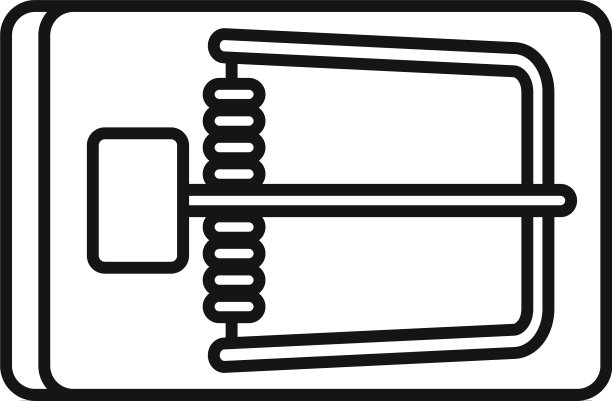 木鼠标陷阱图标轮廓风格图片下载