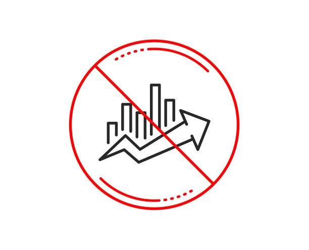 增长图折线图标标志图片下载