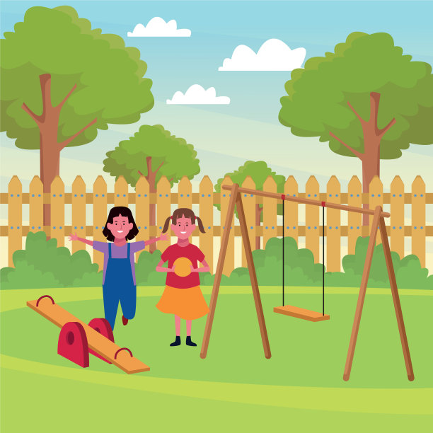 孩子们在玩耍和微笑图片下载