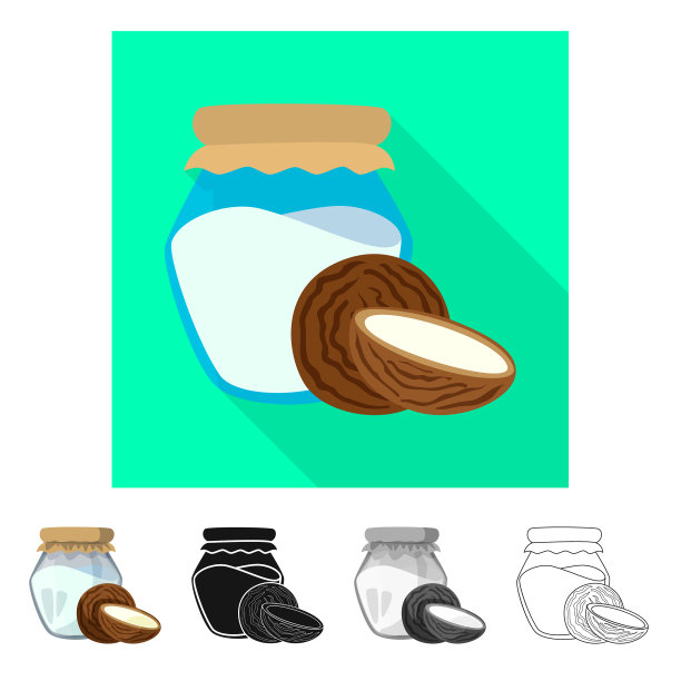 椰子和牛奶的象征图片下载