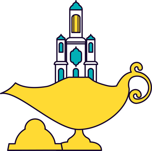 清真寺城堡与茶壶斋月卡里姆图片下载