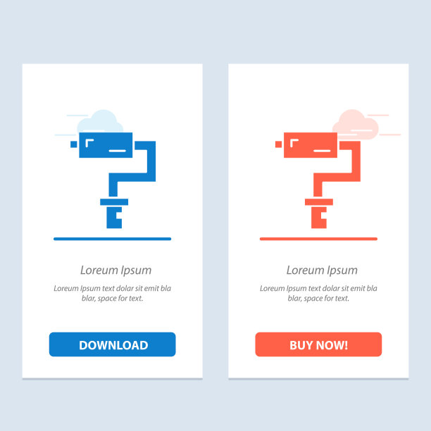 油漆滚筒刷油漆工工具蓝色和红色图片下载