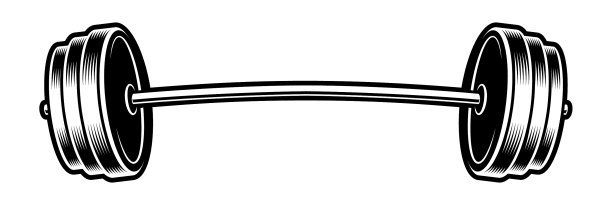 黑白相间的杠铃图片下载