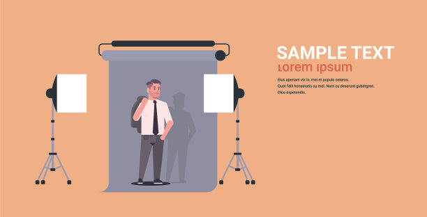 年轻男子模特在正式穿着摆造型现代图片下载