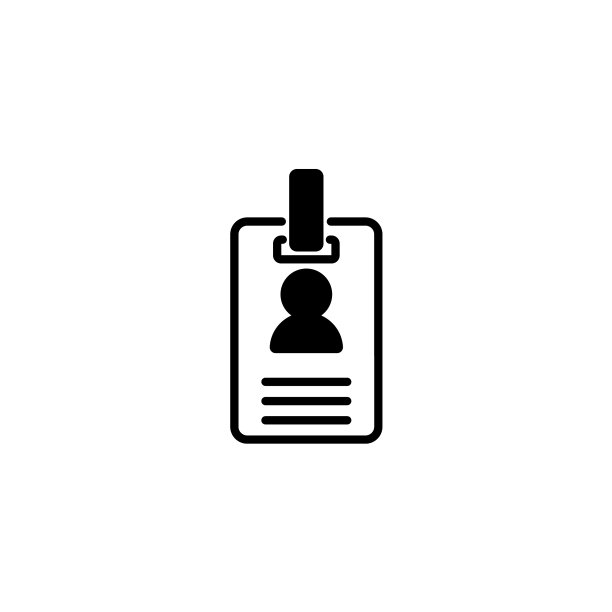 网页线图标商业空白身份证与扣图片下载