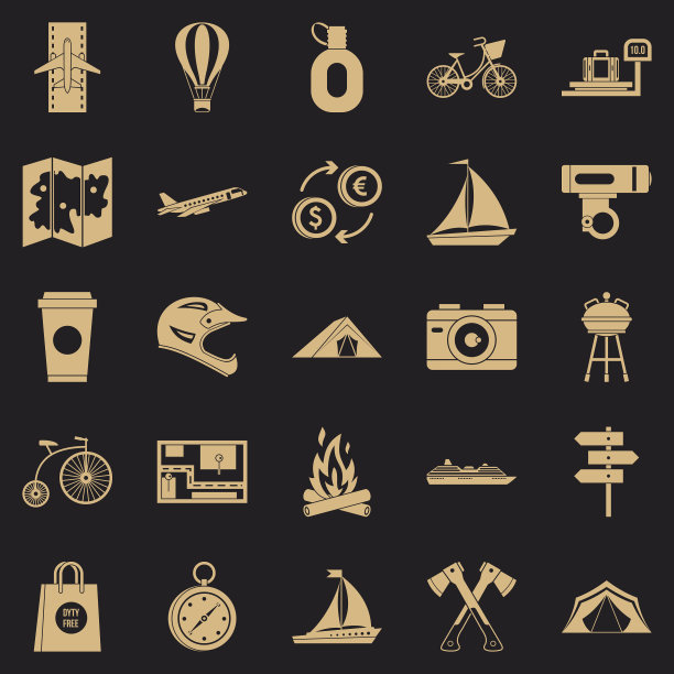 漫游图标设置简单的风格图片下载