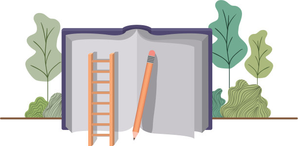 打开书与楼梯和景观隔离图片下载