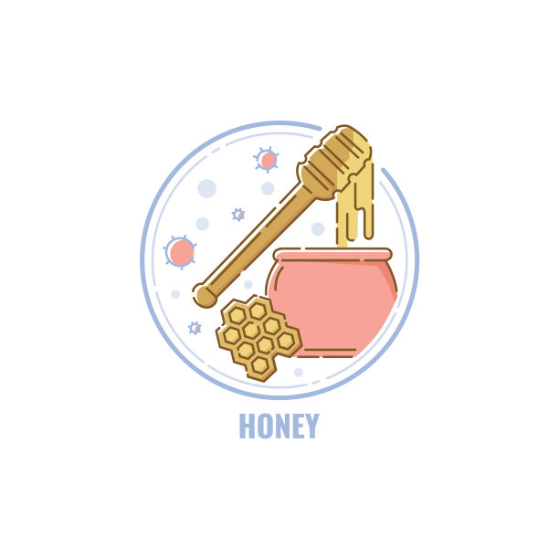 含蜂蜜过敏原的产品警告标签图片下载