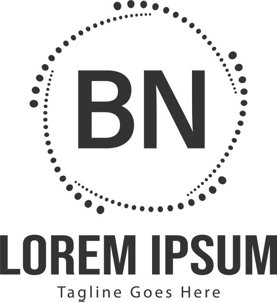 BN字母logo设计（创意现代风格）图片下载