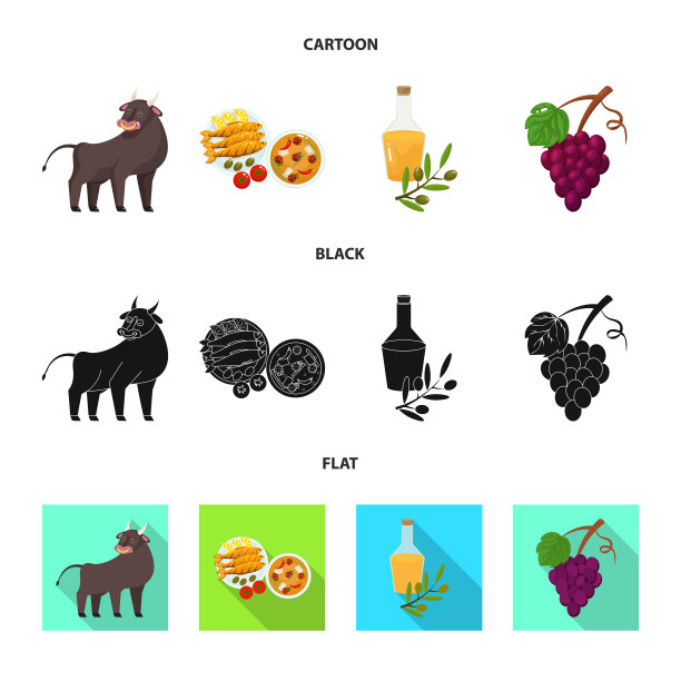 孤立的对象和历史标志集和图片下载