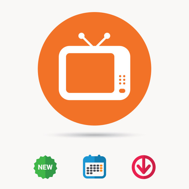 电视图标复古电视标志图片下载