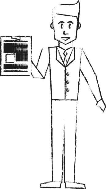 黑色模糊剪影卡通全身图片下载