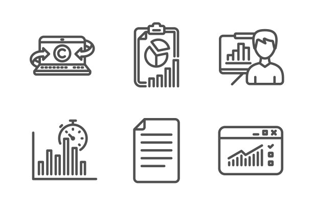 文件报告和文案笔记本图标集图片下载