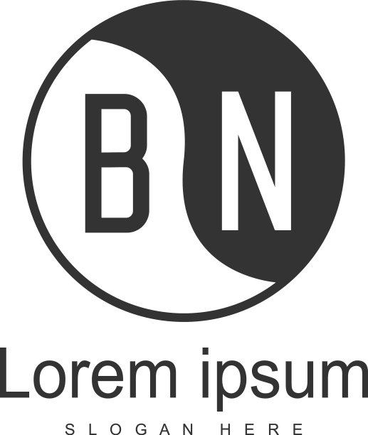 BN字母logo设计（创意现代风格）图片下载