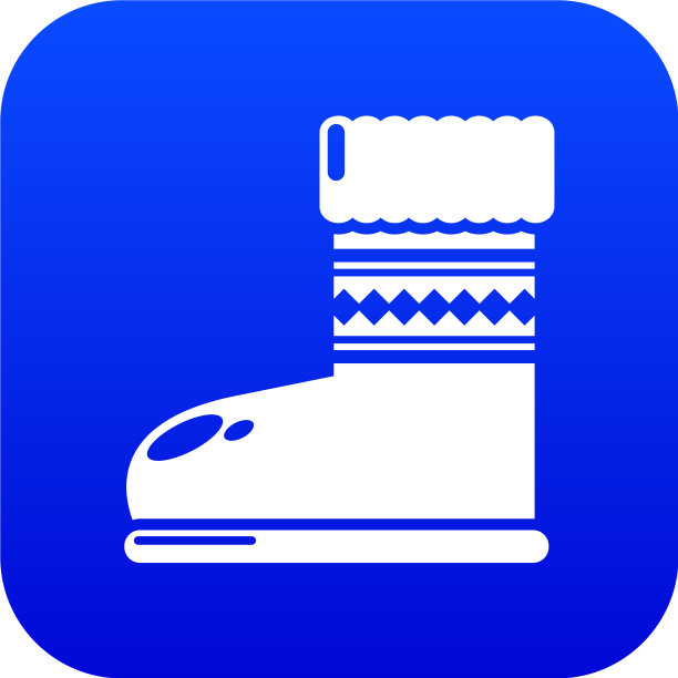 Ugg靴子图标简单的黑色风格图片下载