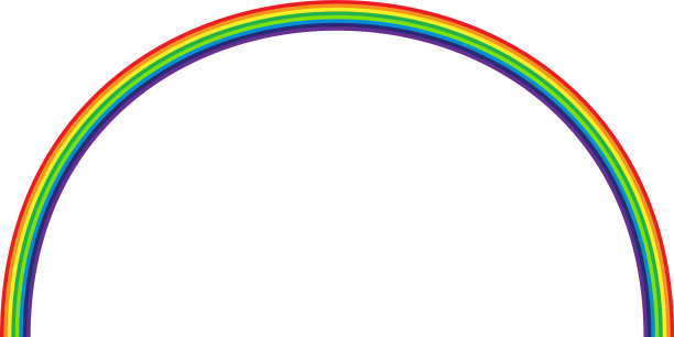 彩虹彩虹图形元素孤立在白色图片下载
