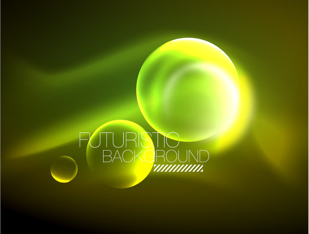 发光的霓虹灯圈抽象背景图片下载