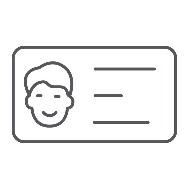 名片细线图标联系和身份图片下载