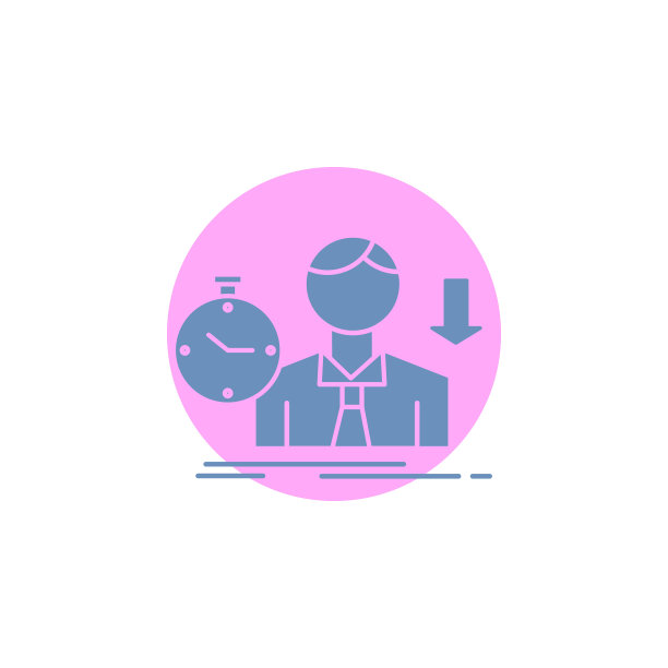 失败失败悲伤抑郁时间字形图标图片下载