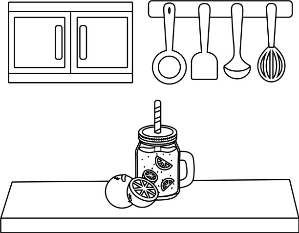 美味健康餐卡通图片下载