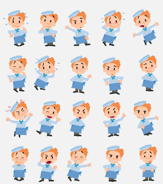 卡通人物厨师设置不同图片下载