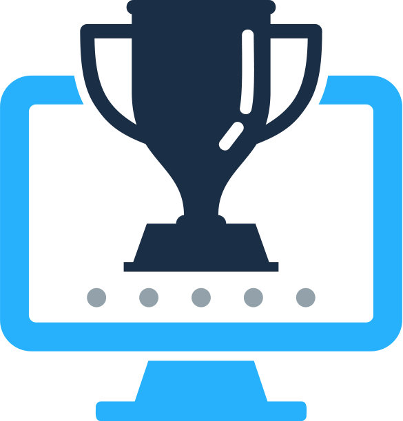 电脑奖杯标志图标设计图片下载