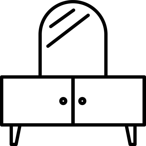 有镜子图标的衣柜抽屉图片下载