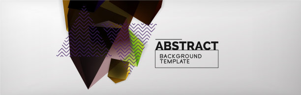 三角形三维几何形状组成图片下载