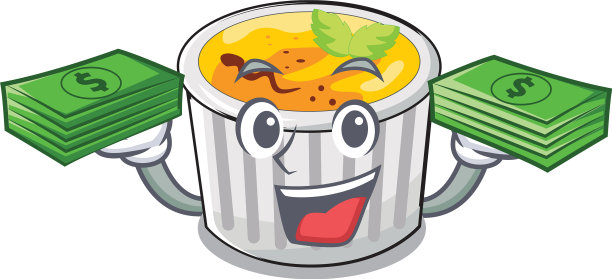 与钱袋焦糖布丁木制的性格图片下载