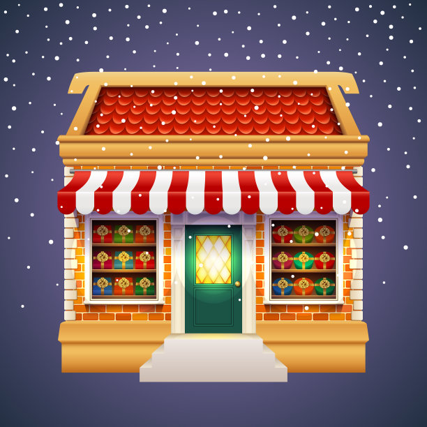 圣诞礼品商店，假日市场图片下载