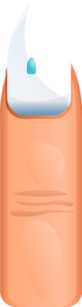 白色蓝色指甲图标卡通风格图片下载