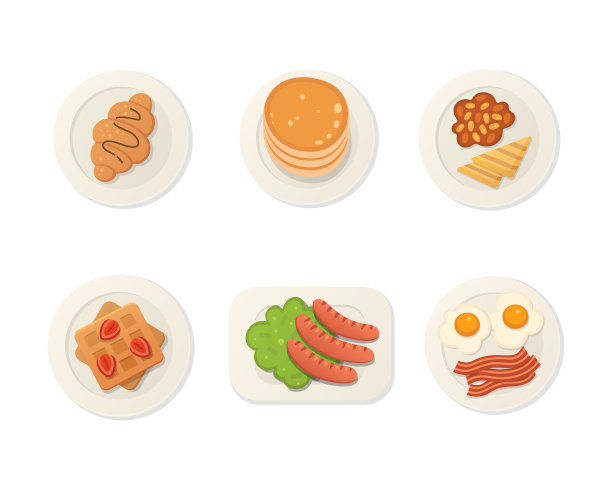 早餐新鲜食物俯视图早餐图片下载