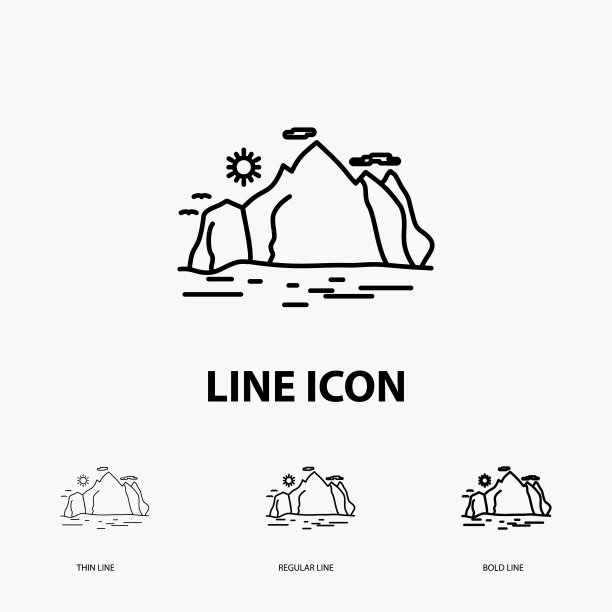 自然山景山景图标在薄图片下载